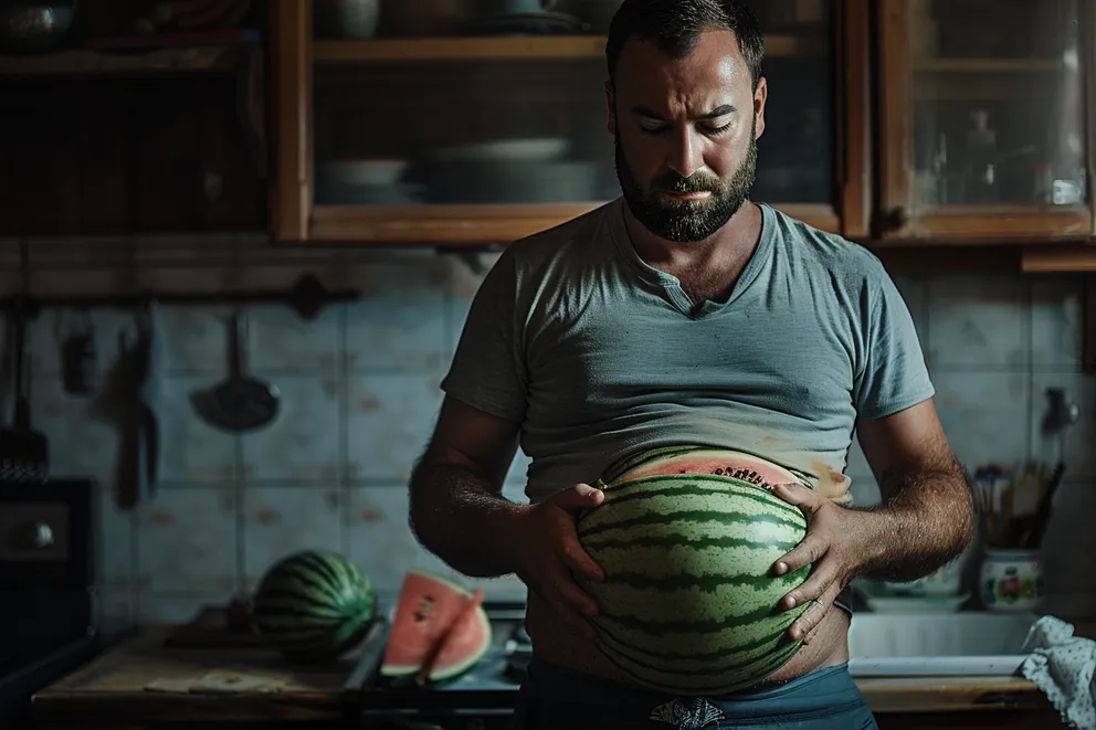 Homme ému réalisant son erreur