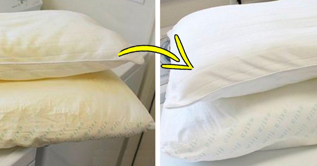 Détail d'un oreiller blanc immaculé