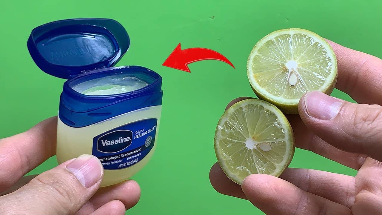 Vaseline et citron pour les soins de la peau