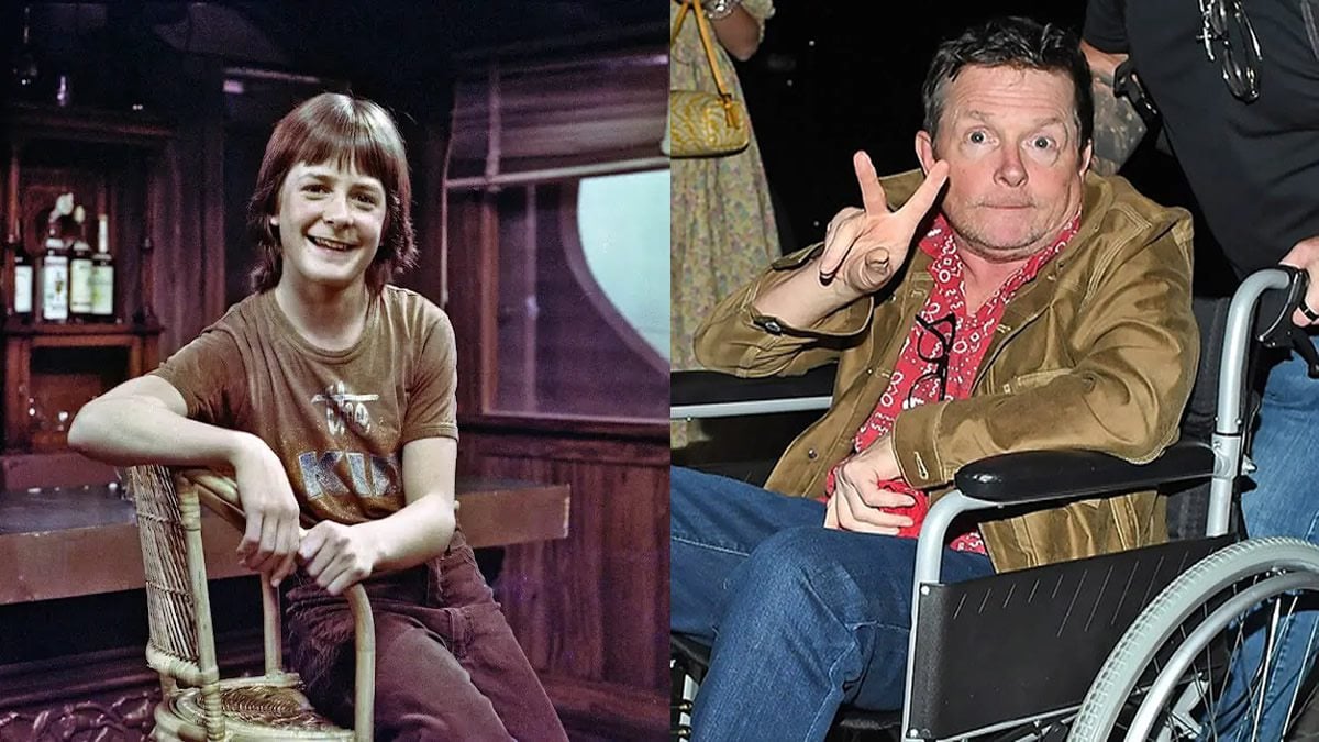 Michael J. Fox jeune, souriant et énergique, dans les années 80