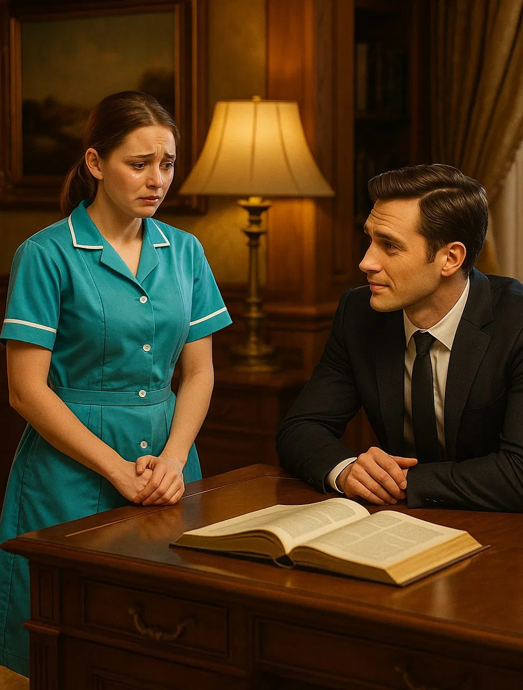 Homme d'affaires réfléchissant dans son bureau la nuit