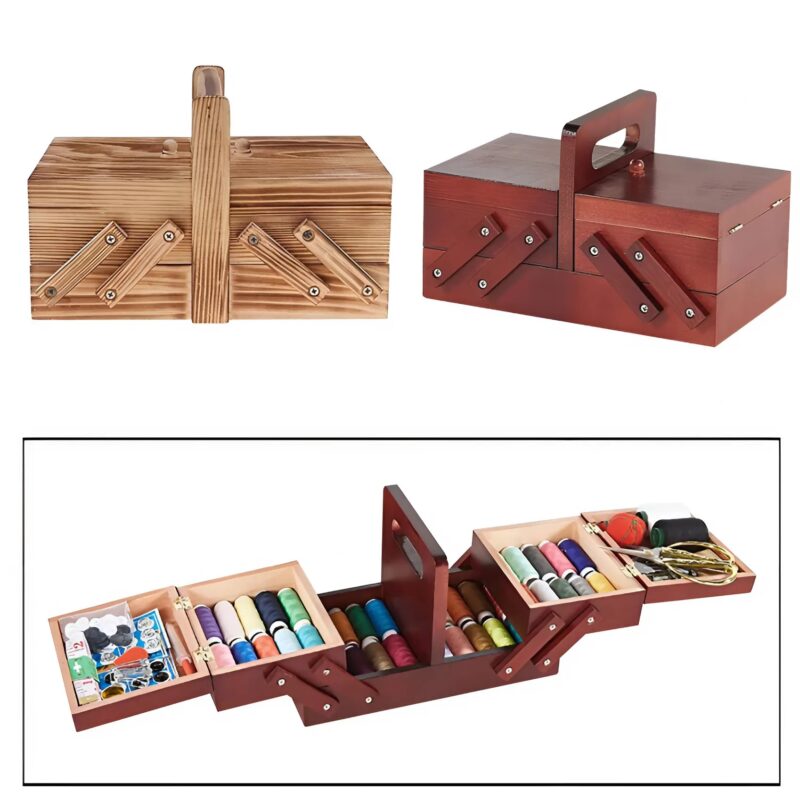 Coffret restauré et réutilisé pour ranger des bijoux