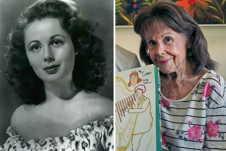 Portrait contemporain et souriant de Caren, témoin centenaire de Hollywood.