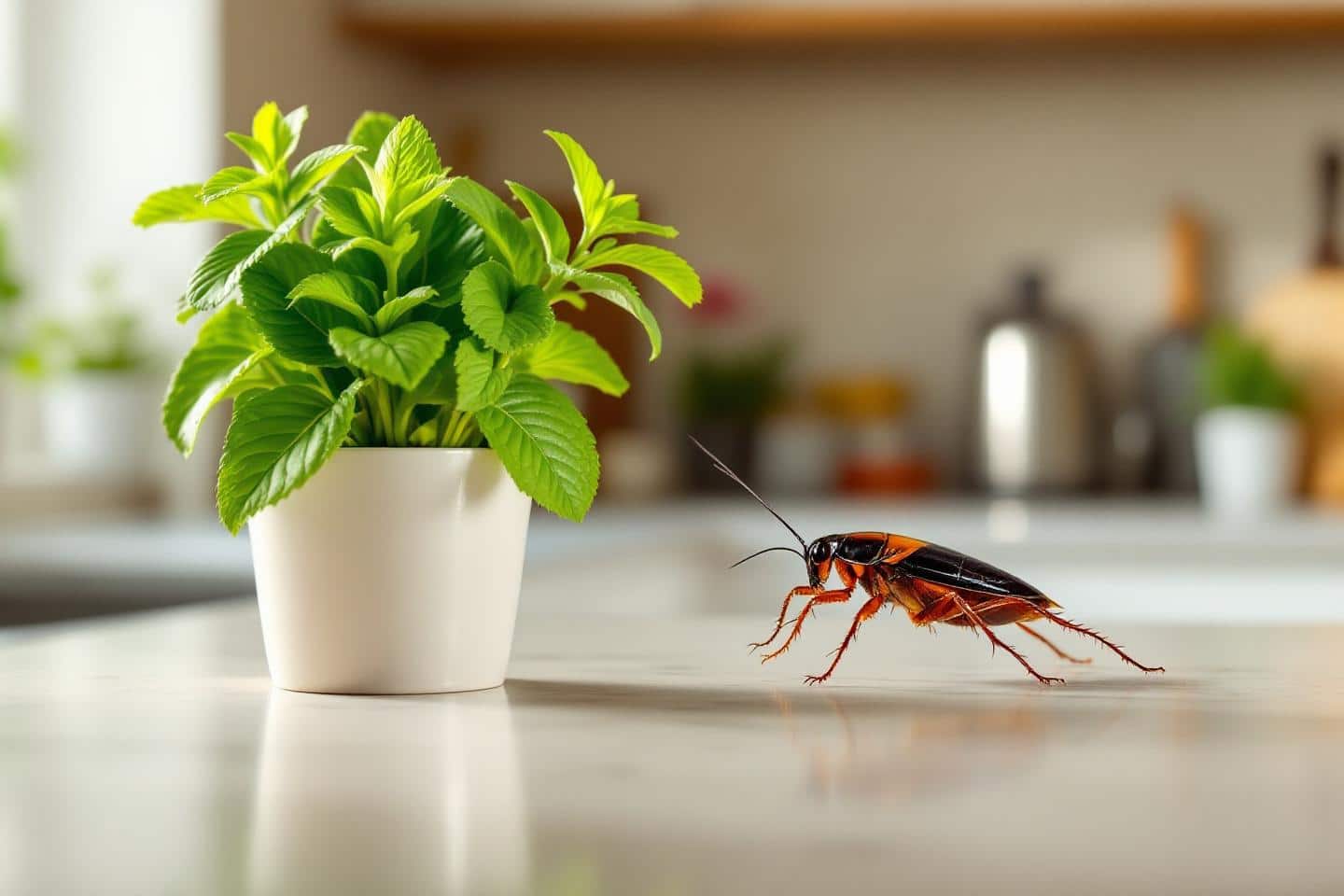 Feuilles de laurier fraîches sur un plan de travail en bois