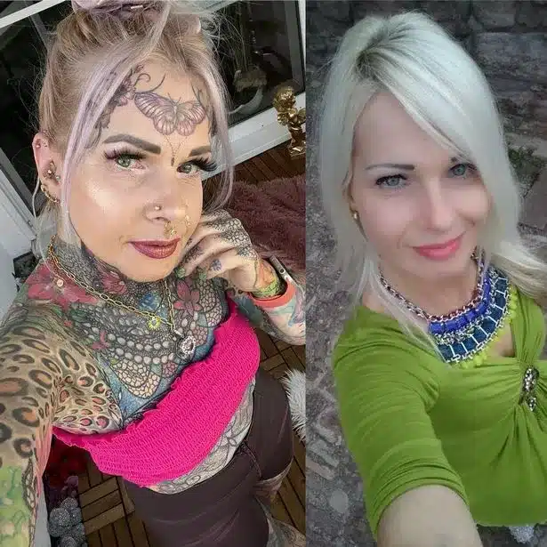 À 56 ans, elle était une grand-mère discrète : son incroyable mue en icône tatouée va vous surprendre