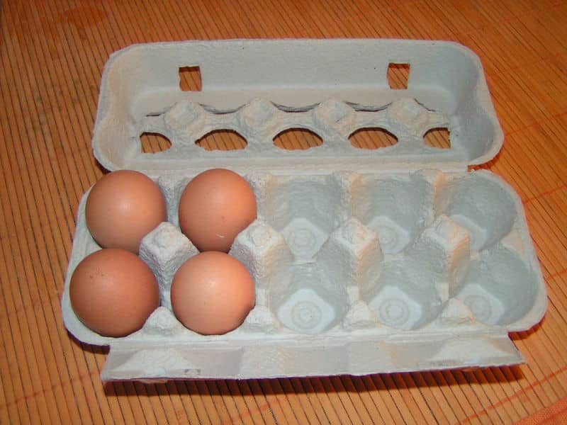 Œufs dans un panier
