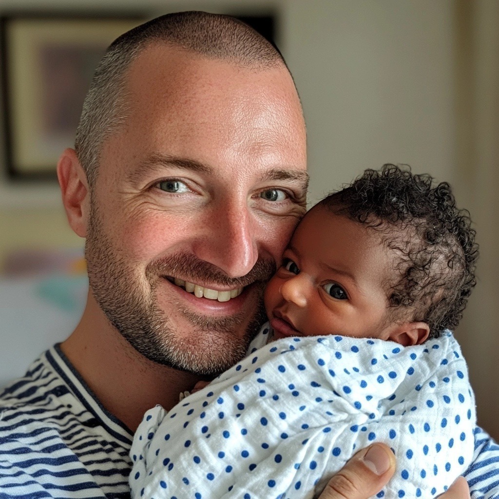 Famille unie et souriante