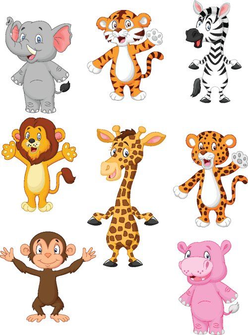 Image plus complexe où de nombreux animaux sont camouflés dans un paysage