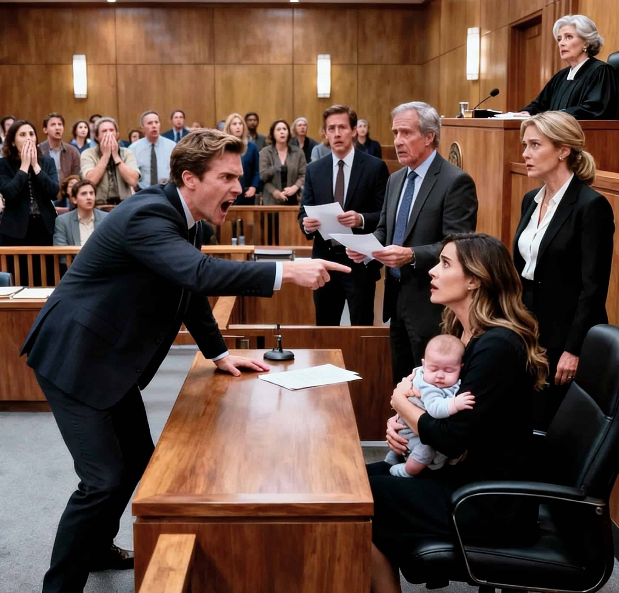 Une mère tenant son bébé dans ses bras, dans un cadre solennel.