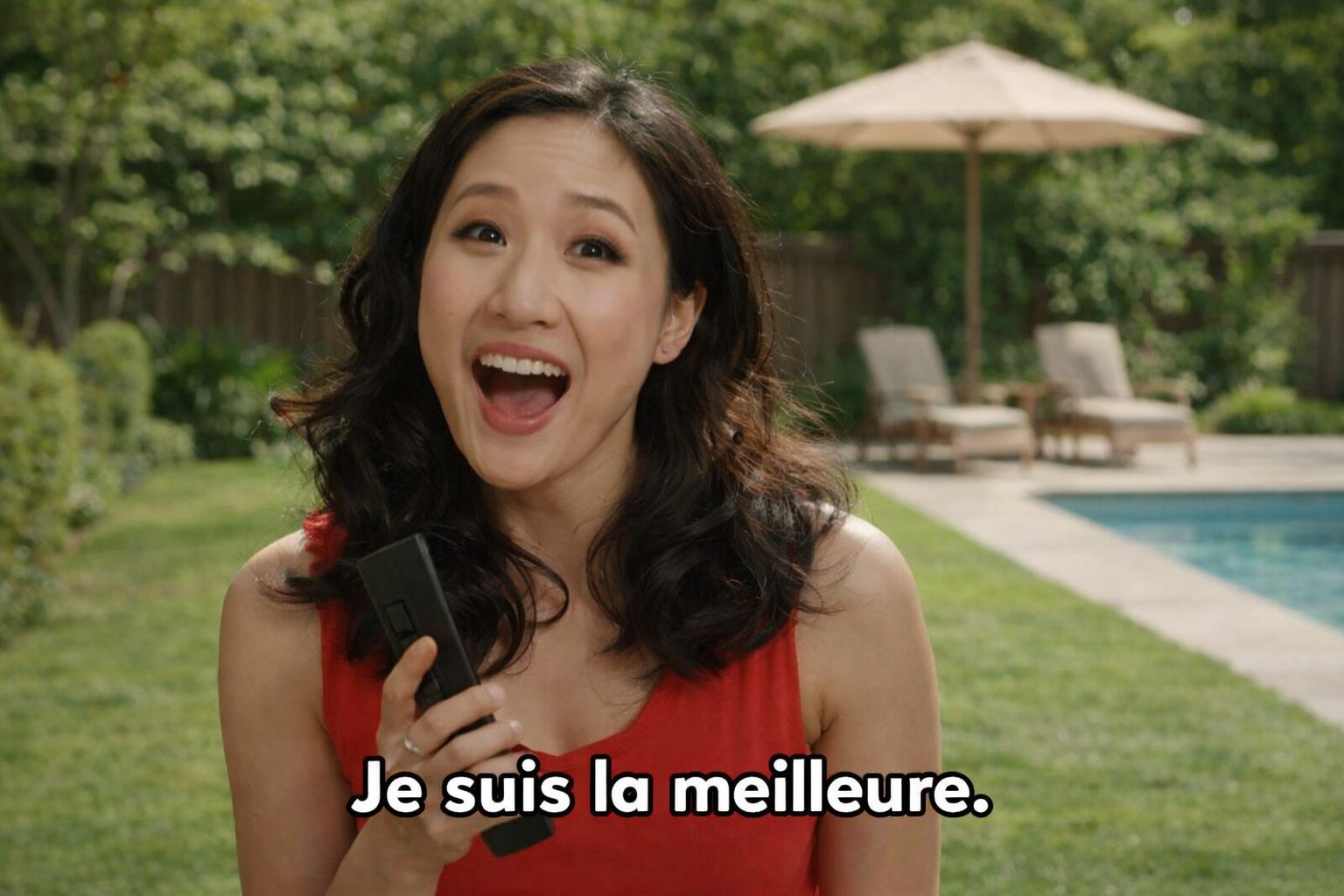 Personne célébrant une petite victoire avec un sourire authentique