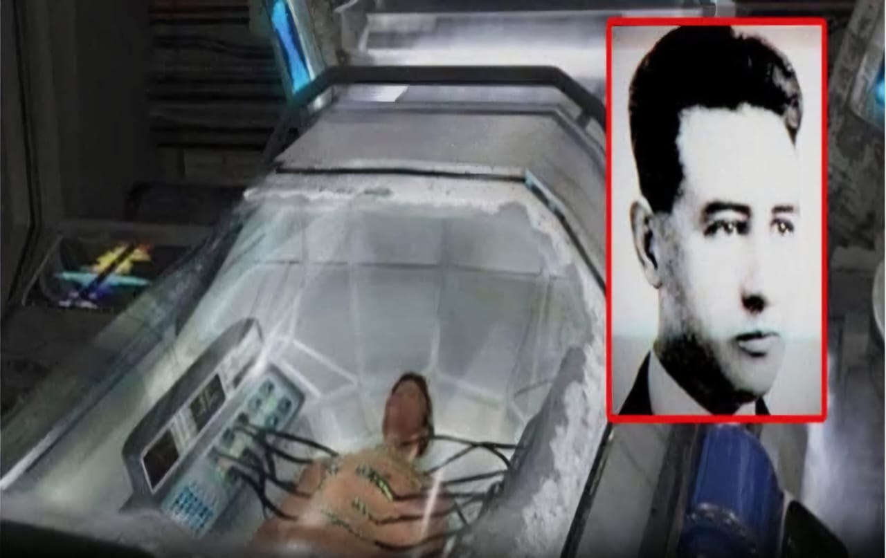 Photo d'archive du Dr James Bedford ou de son équipement de cryoconservation