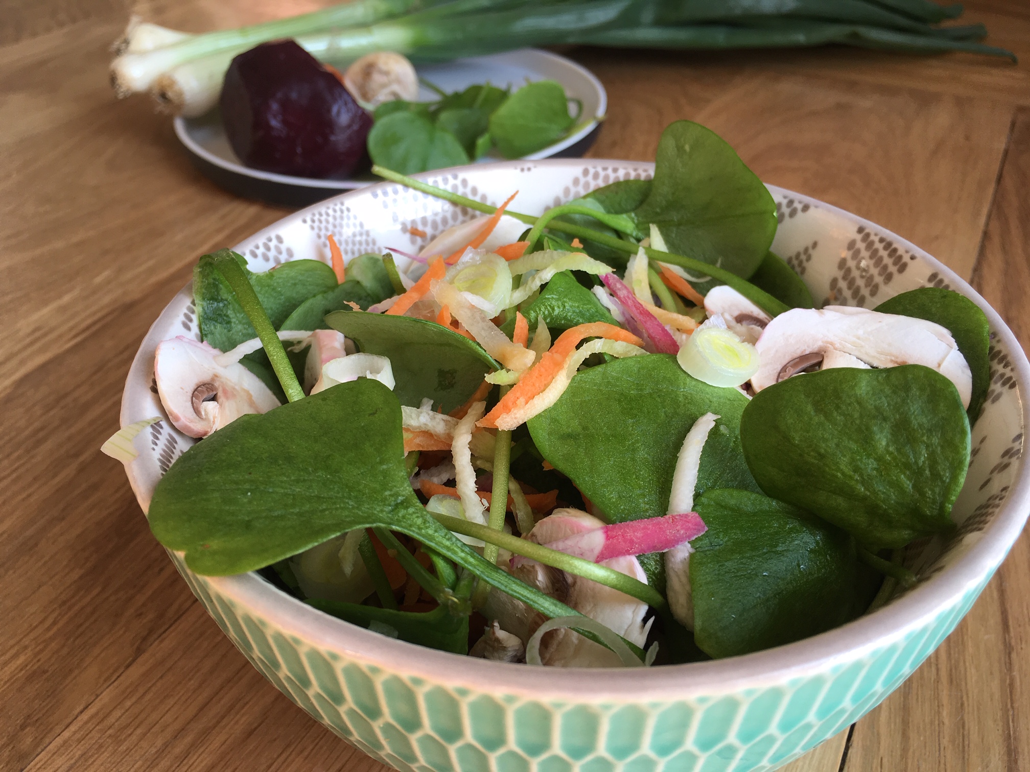 Salade de pourpier et tomates
