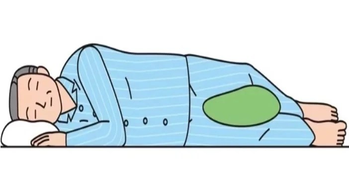 Illustration d'une personne dormant paisiblement sur le côté droit