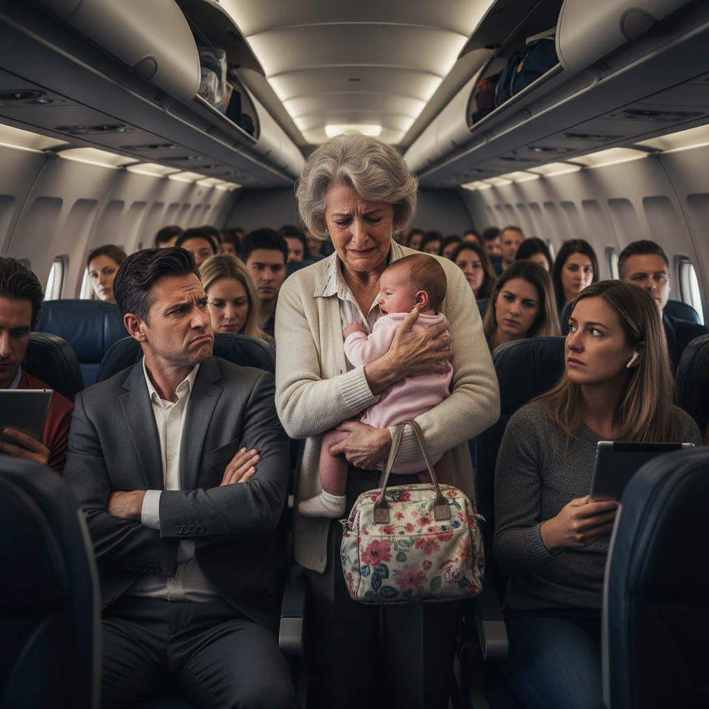 Homme mécontent dans l'avion