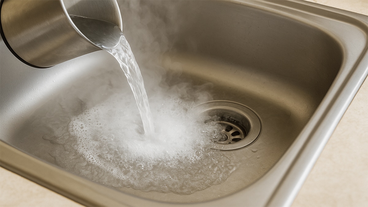 Pourquoi éviter de verser de l'eau bouillante dans l'évier