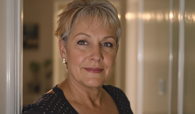 Une femme regardant par une fenêtre, symbolisant la réflexion et la solitude après une séparation.