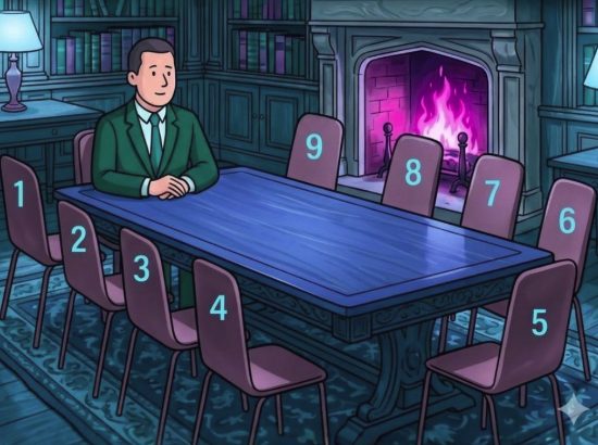 Illustration d'une salle à manger avec une table et différentes chaises, symbolisant le choix d'une place.