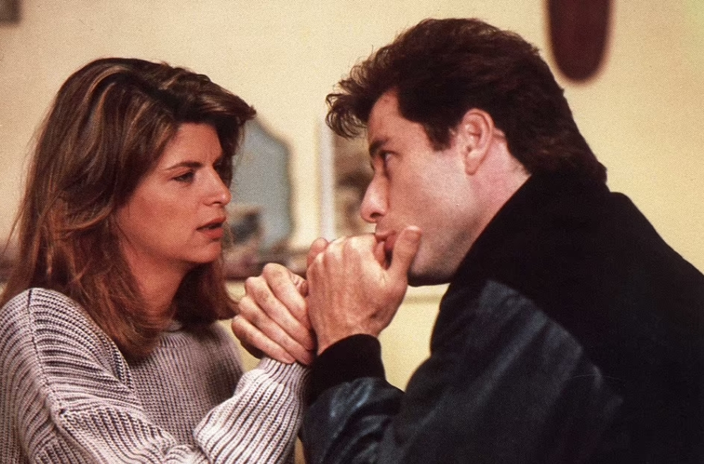 Kirstie Alley et John Travolta sur le tournage