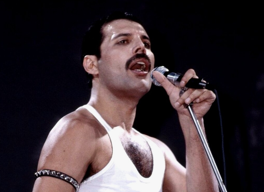 Freddie Mercury en performance live, incarnant toute la puissance de son art