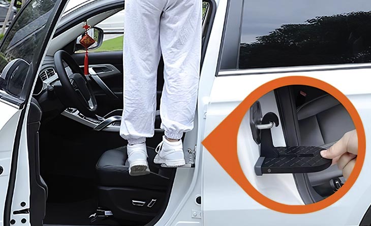 Utilisation d'un crochet de voiture comme point d'appui