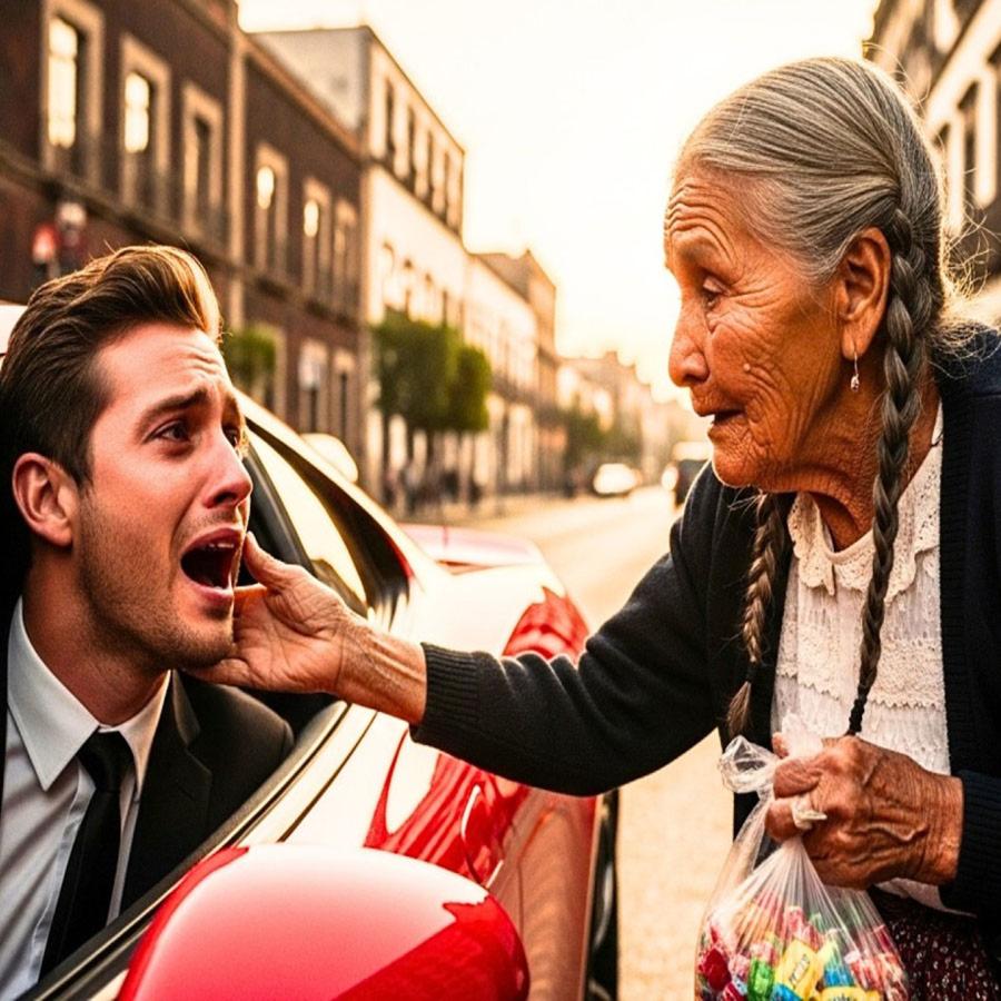 Rencontre émouvante entre un homme et une femme âgée