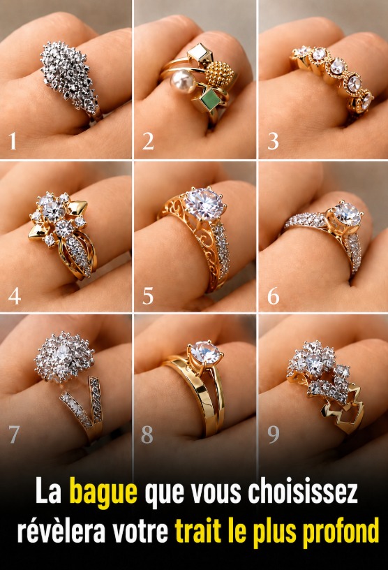 Choisissez une bague et révélez votre vraie personnalité : le test visuel qui surprend tout le monde