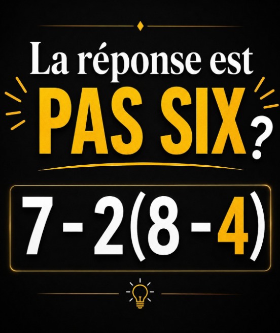7 − 2(8 − 4) : l'équation qui divise Internet et dont la réponse va vous surprendre