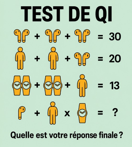 Ce puzzle mathématique défie votre cerveau : trouvez-vous la bonne réponse du premier coup ?