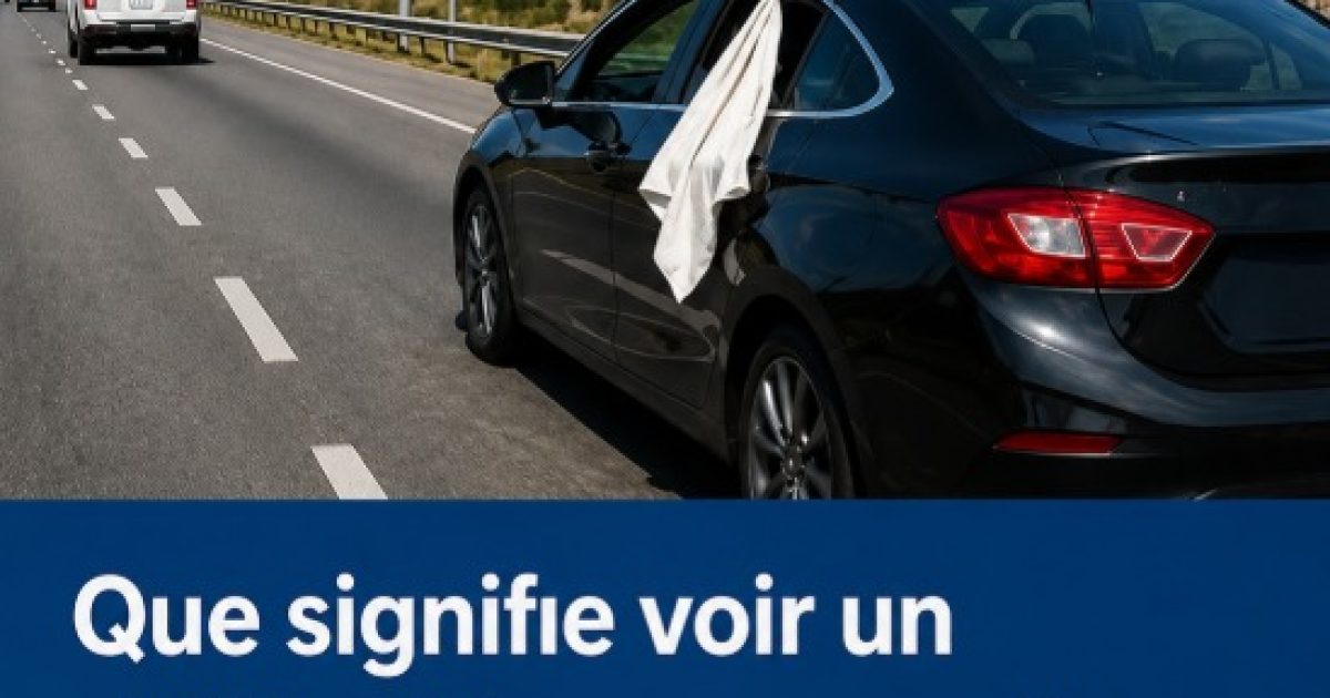 Chiffon blanc sur une vitre de voiture : que signifie vraiment ce signal discret ?
