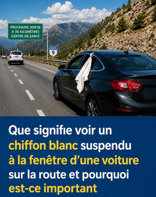 Chiffon blanc sur une vitre de voiture : que signifie vraiment ce signal discret ?