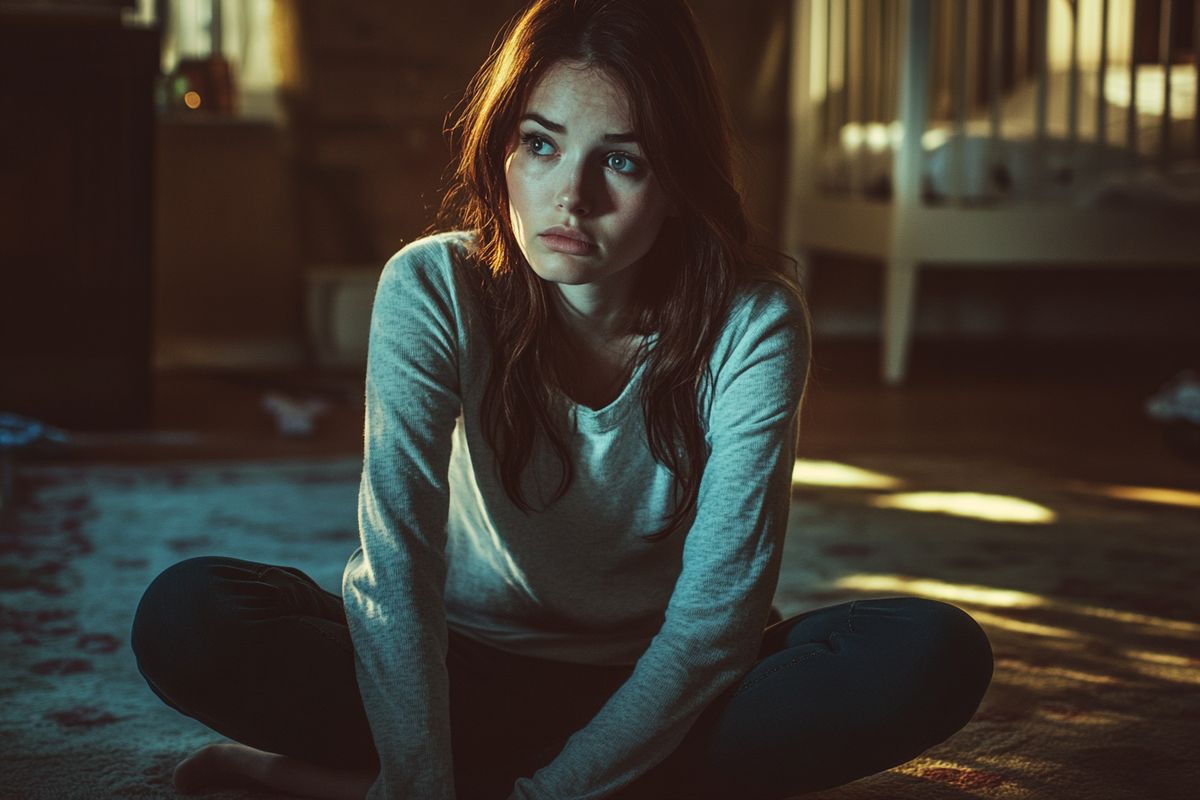 Un téléphone portable affichant une photo d'une femme avec des nouveau-nés