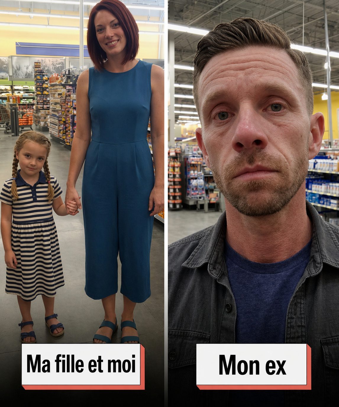 Moment de rencontre intense et chargé d'émotion dans un lieu public