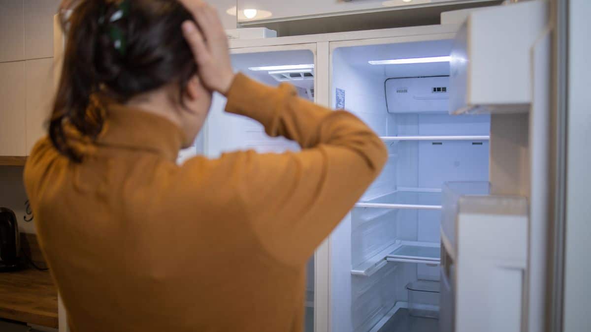 Image d'un congélateur avec problème d'étanchéité