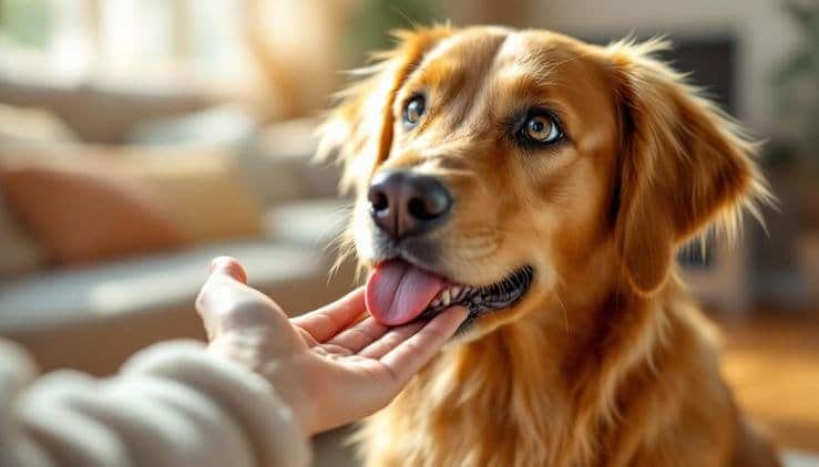 Chien montrant un comportement de léchage excessif