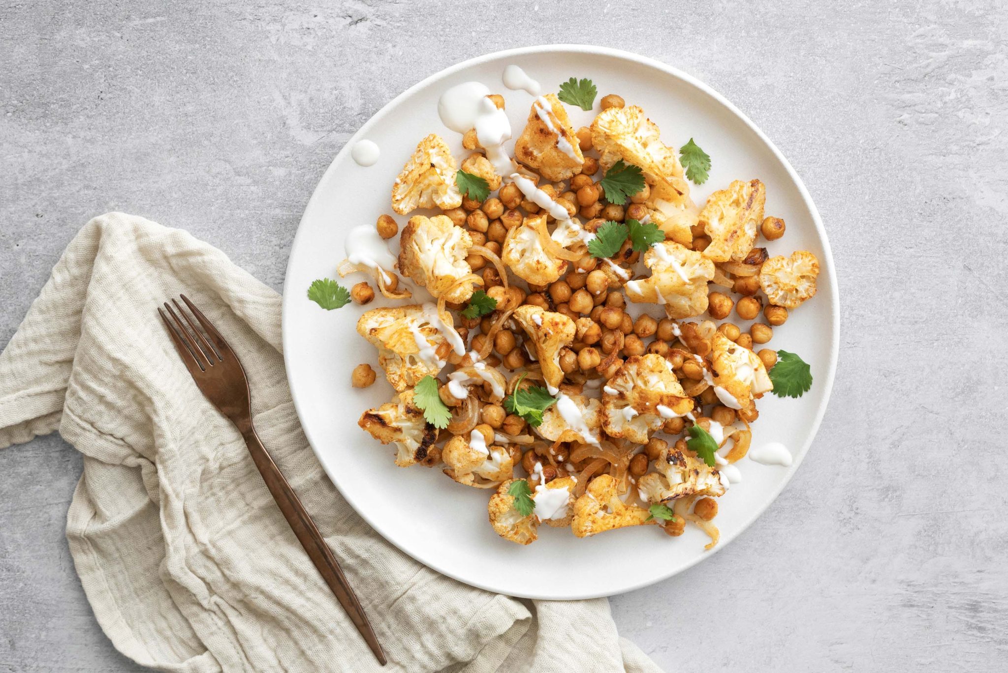 Curry parfumé de chou-fleur et pois chiches