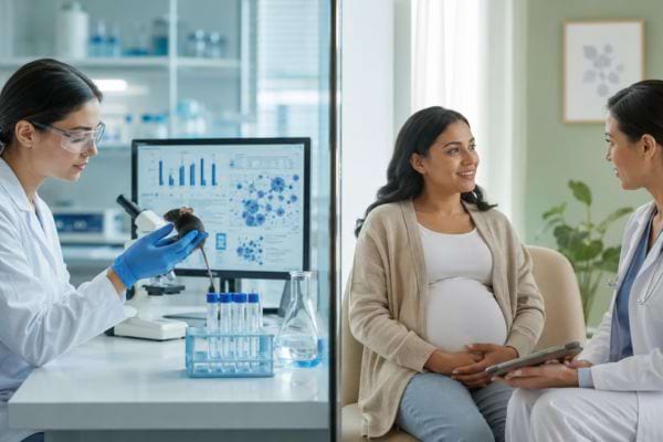 Comparaison entre une étude menée sur des souris et le suivi médical d'une femme enceinte