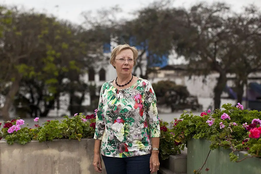 Juliane Koepcke pictured in 2014, many years after being the sole survivor of a plane crash in Peru (ERNESTO BENAVIDES/AFP via Getty Images)