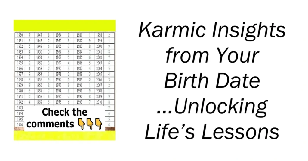 Karmic Insights from Your Birth Date