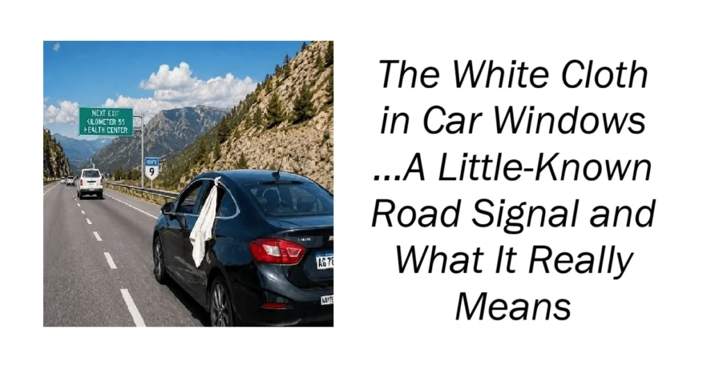 The White Cloth in Car Windows
