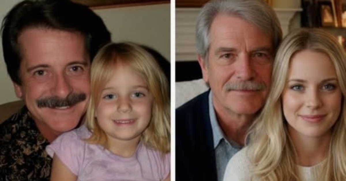 Collage photographique évoquant un paysage hivernal et un lien familial