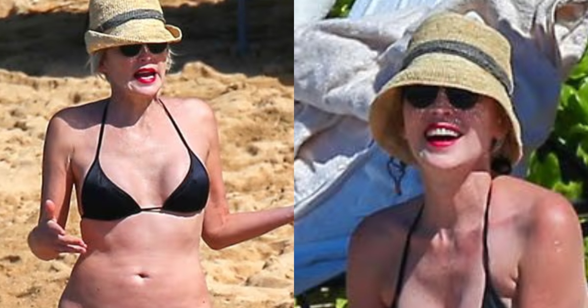 Portrait de Sharon Stone, icône de cinéma, souriante et rayonnante