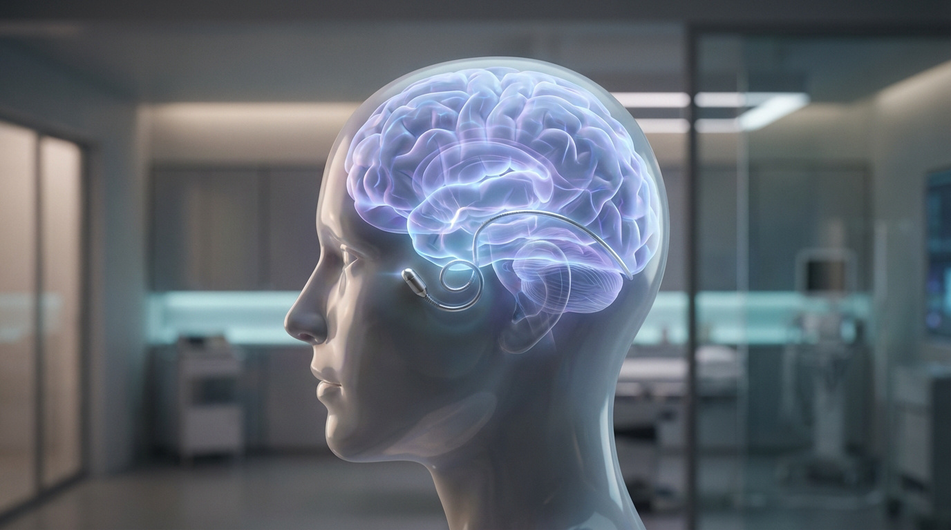 Illustration schématique d'un cerveau humain en activité, symbolisant la perception