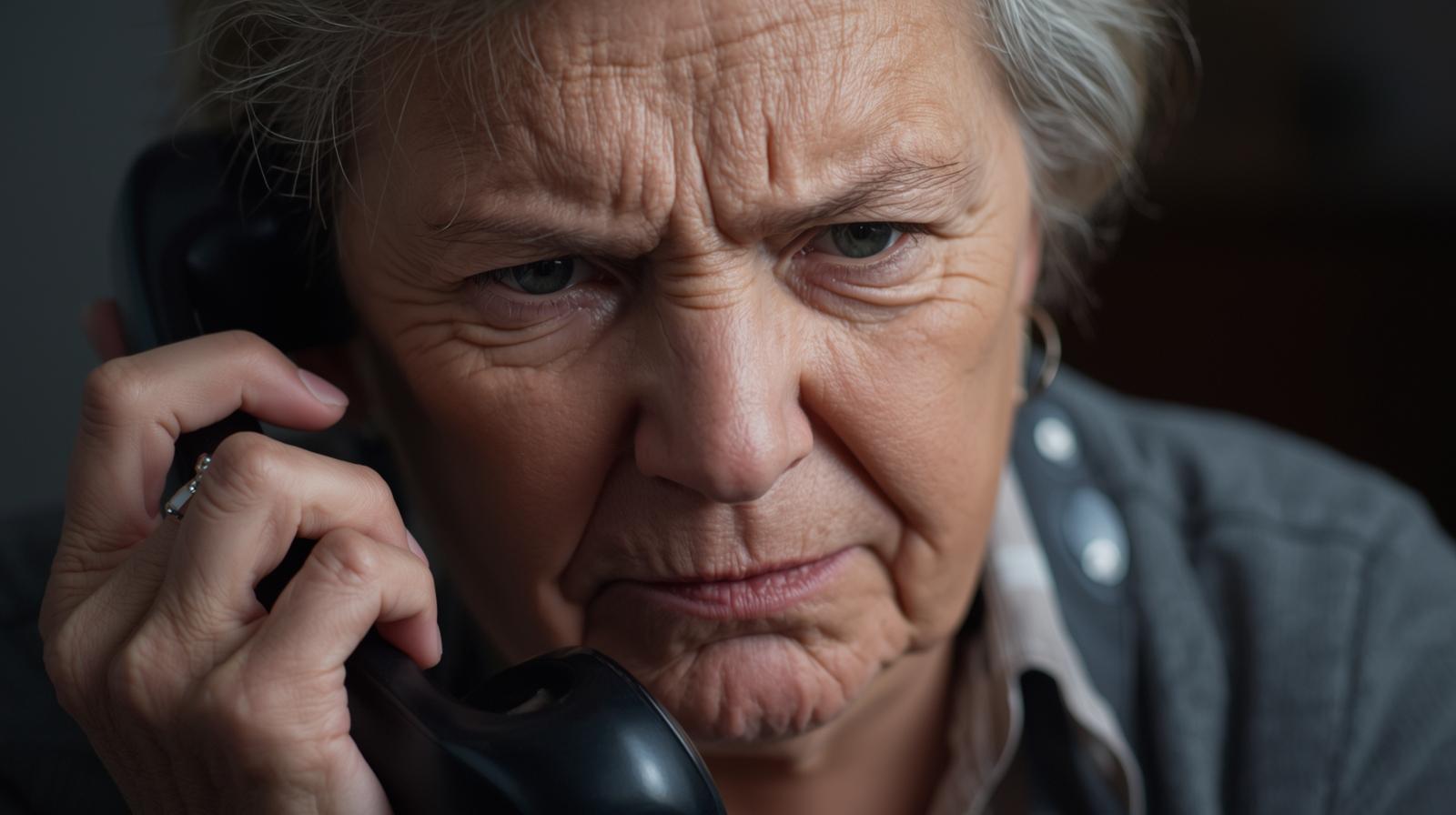 Illustration représentant une personne au téléphone, semblant hésitante face à un appel