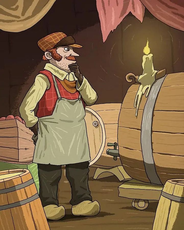 Illustration d'un défi visuel où une bouteille est cachée