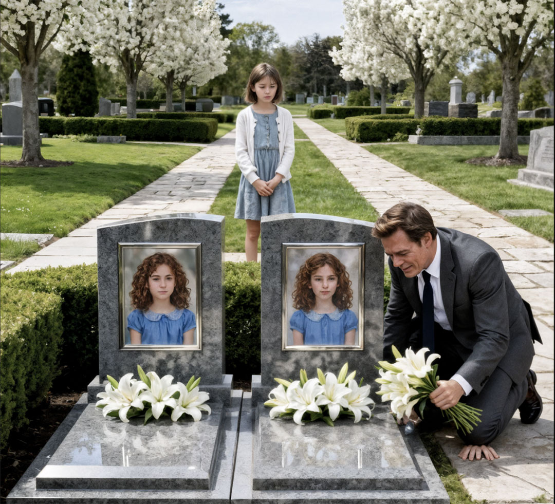 Un père milliardaire fleurissait chaque samedi la tombe de ses filles disparues — jusqu'à ce qu'une petite fille démunie lui glisse en désignant les pierres tombales : « Monsieur… ce sont mes voisines. »