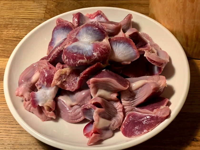 Gésiers de poulet préparés