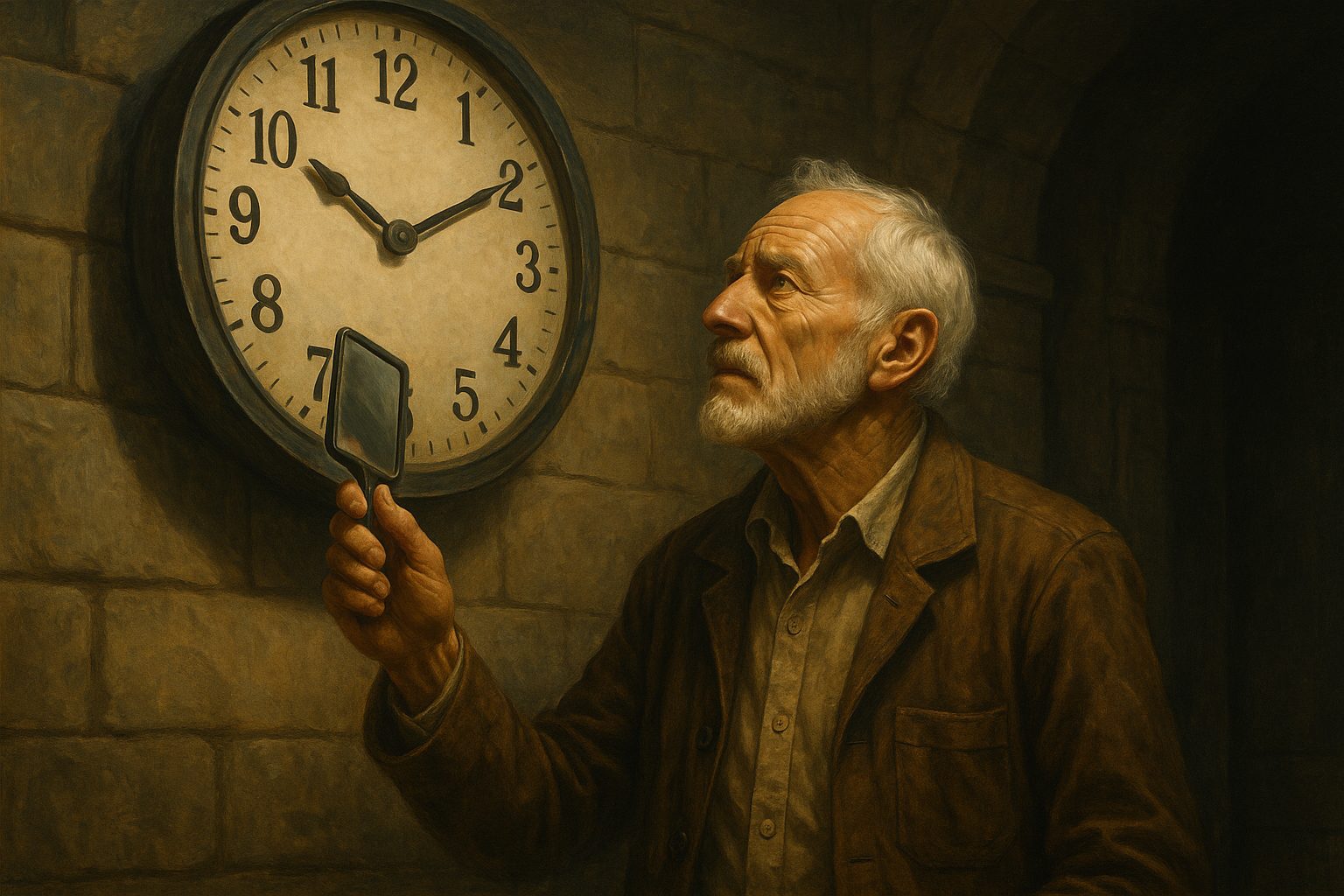 Photo d'une vieille horloge murale arrêtée