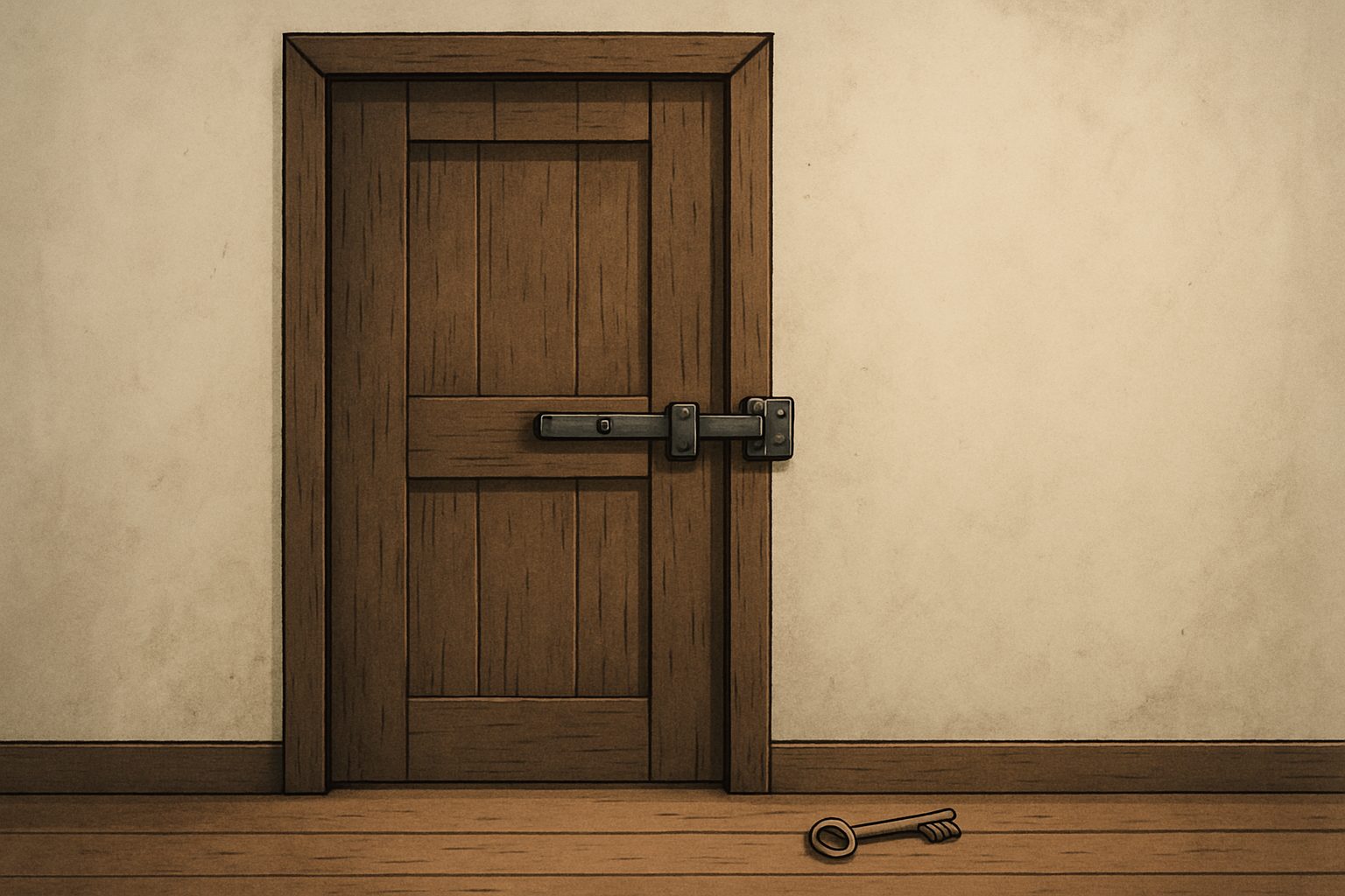 Photo montrant la personne poussant la porte qui s'ouvre facilement