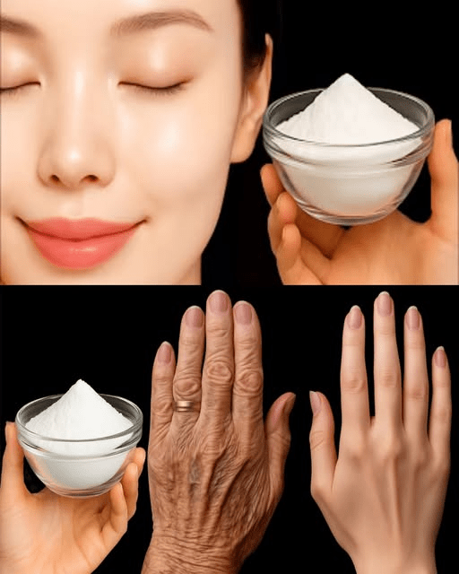 Femme souriante appliquant un soin sur son visage