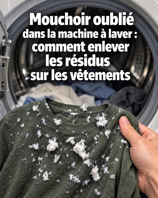 Mouchoir oublié dans la machine : 5 astuces imparables pour sauver votre linge des peluches de papier
